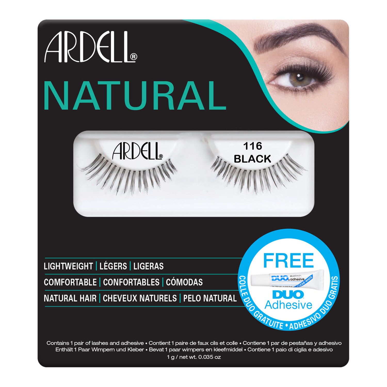 Ardell - Ardell 116 - Rzęsy Na Pasku W Zestawie Z Klejem Duo - False Lashes Ardell Fashion Lash 116 Blk - Dla Kobiet