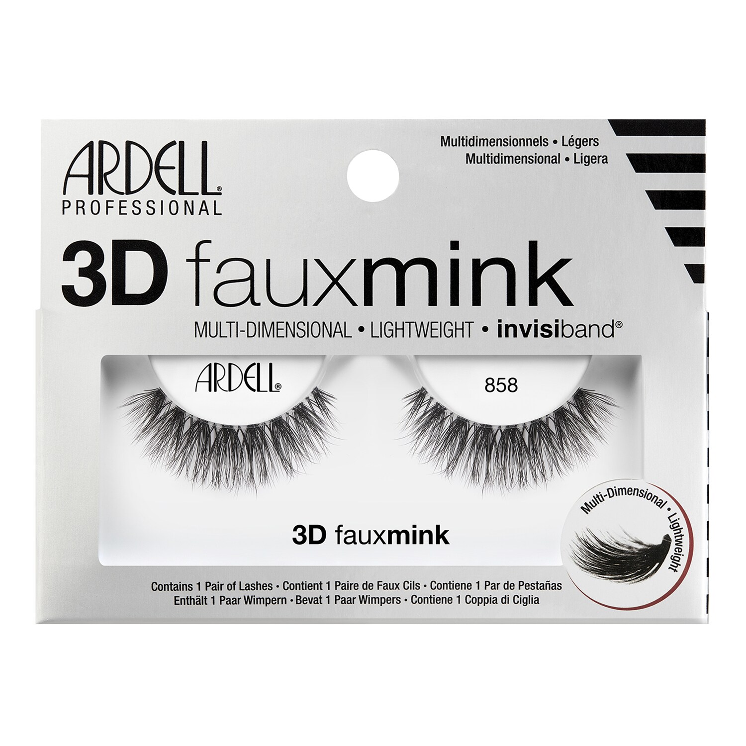 Ardell - 3d Faux Mink 858 - Rzęsy Na Pasku - Ardell 3d Faux Mink Eyes 858 - Dla Kobiet