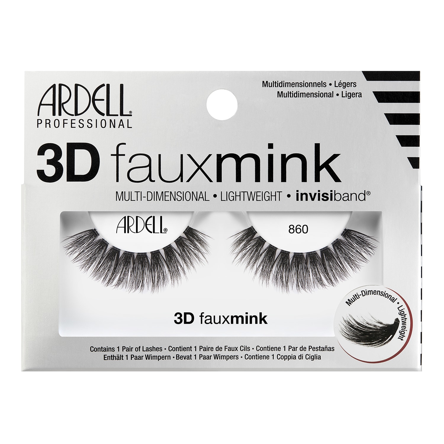 Ardell - 3d Faux Mink 860 - Rzęsy Na Pasku - Faux Mink 860 - Dla Kobiet