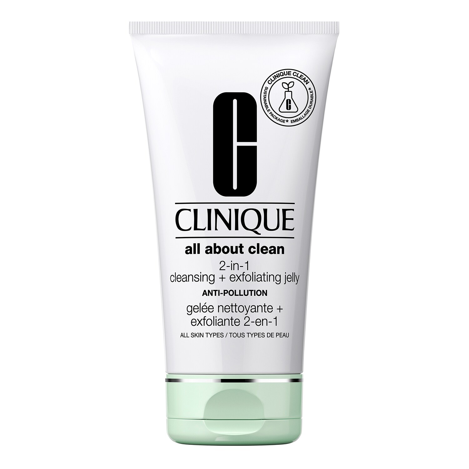 Clinique - All About Clean 2-in-1 Cleansing + Exfoliating Jelly - Żel Oczyszczający - All About Clean Cleans/exfl. Jelly 150ml - Dla Kobiet
