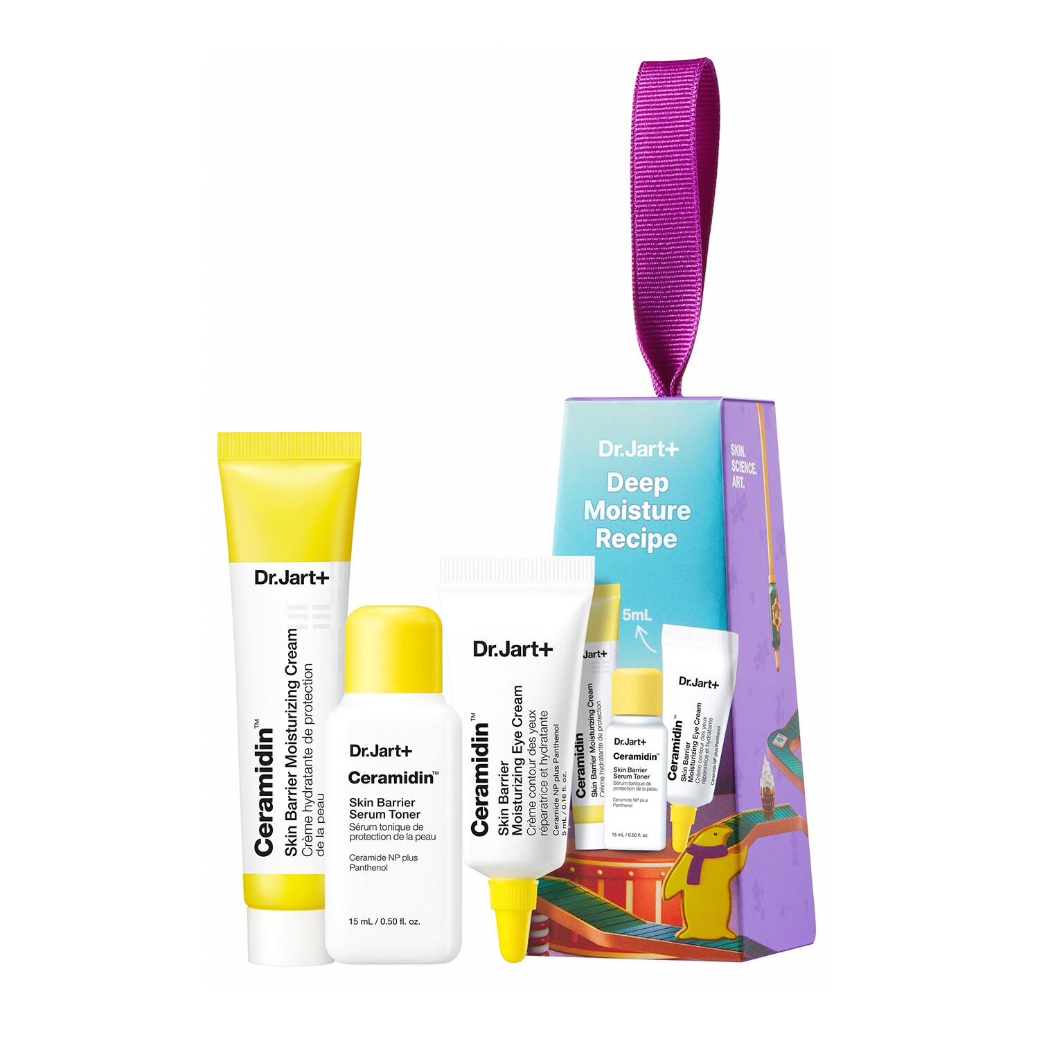 Dr.jart+ - Holiday Set Ceramidin Deep Moisture Recipe - Zestaw Do Pielęgnacji Twarzy - 15 ml + 15 ml + 5 ml - Dla Kobiet