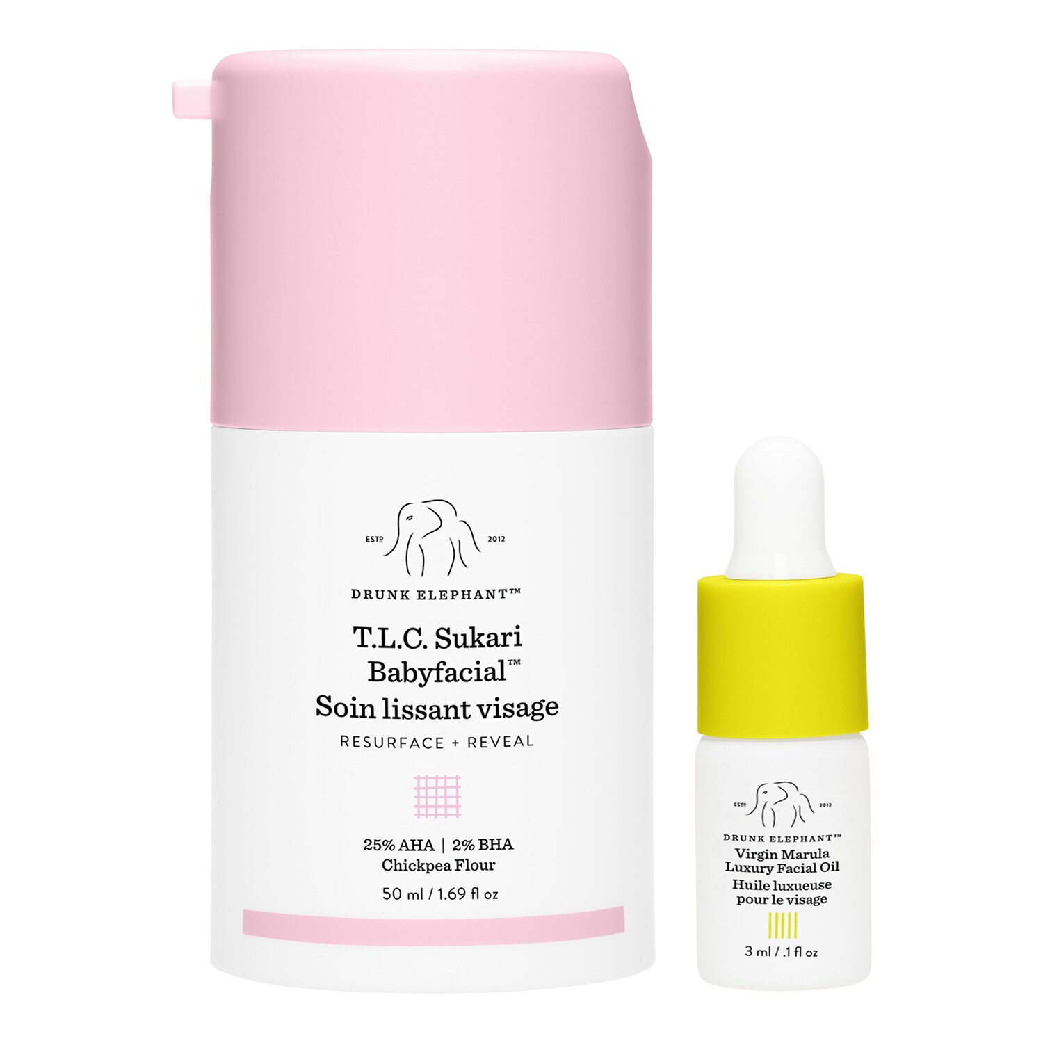 Drunk Elephant - T.l.c. Sukari Babyfacial - Pielęgnacja Twarzy Z Kwasami Aha I Bha - T.l.c. Sukari Babyfacial 50ml - Dla Kobiet