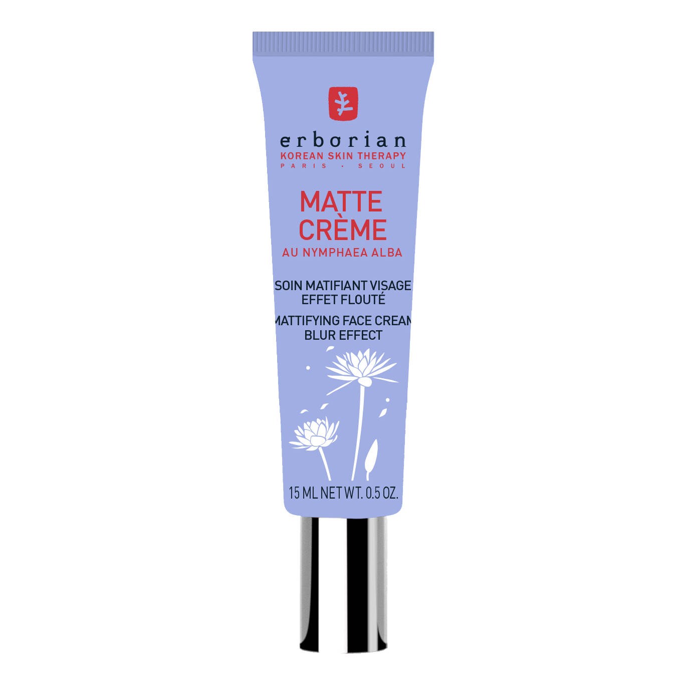 Erborian - Matte Crème - Krem Matujący Do Twarzy Tuszujący Niedoskonałości Format Podróżny - 15 ml - Dla Kobiet