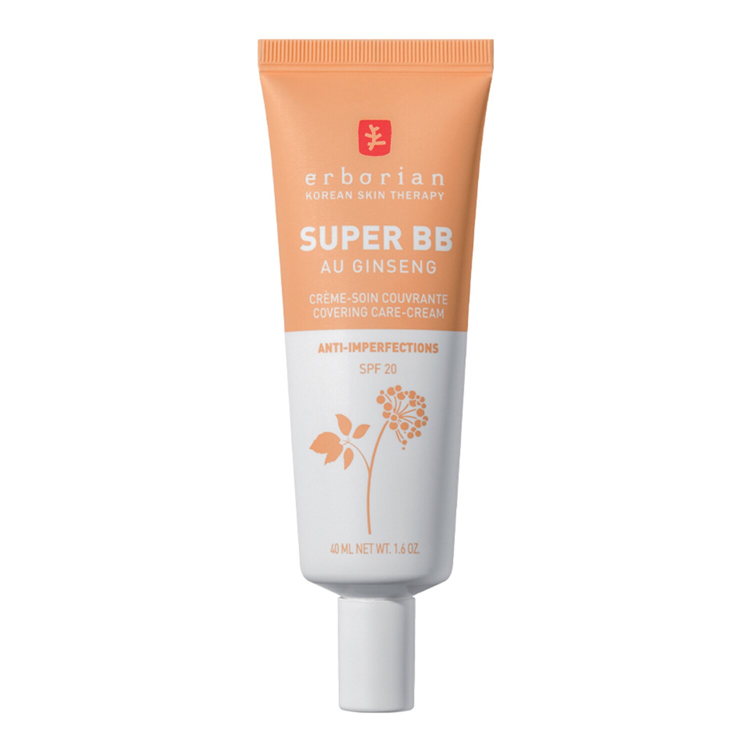 Erborian - Super Bb Au ginseng Nude – Kryjący Krem Korygujący Niedoskonałości - Bb Family Super Bb Dore 40ml - Dla Kobiet