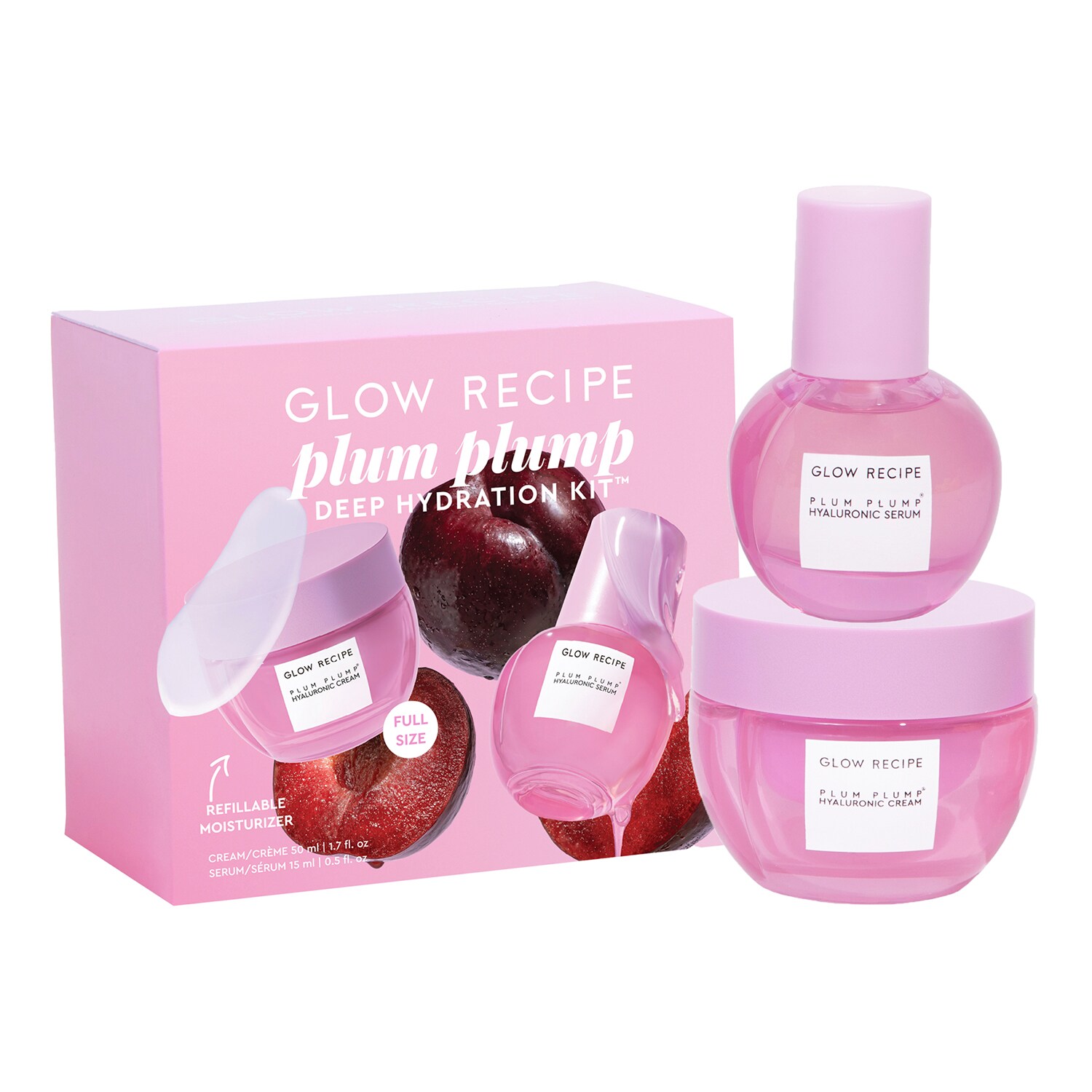 glow Recipe - Plump Plump Deep Hydration Duo – Zestaw Podróżny - Hydrating Skincare Kit - Dla Kobiet