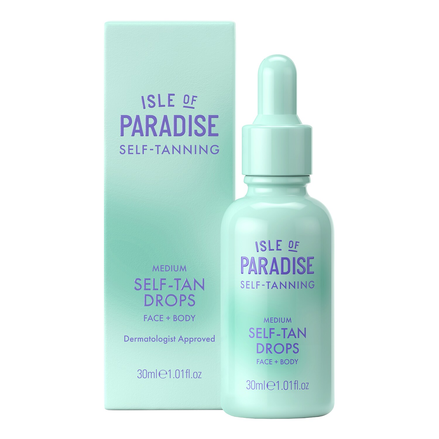 Isle Of Paradise - Self Tanning Drops - Krople Samoopalające - Self Tanning Drops 2.0 Medium 30ml - Dla Kobiet