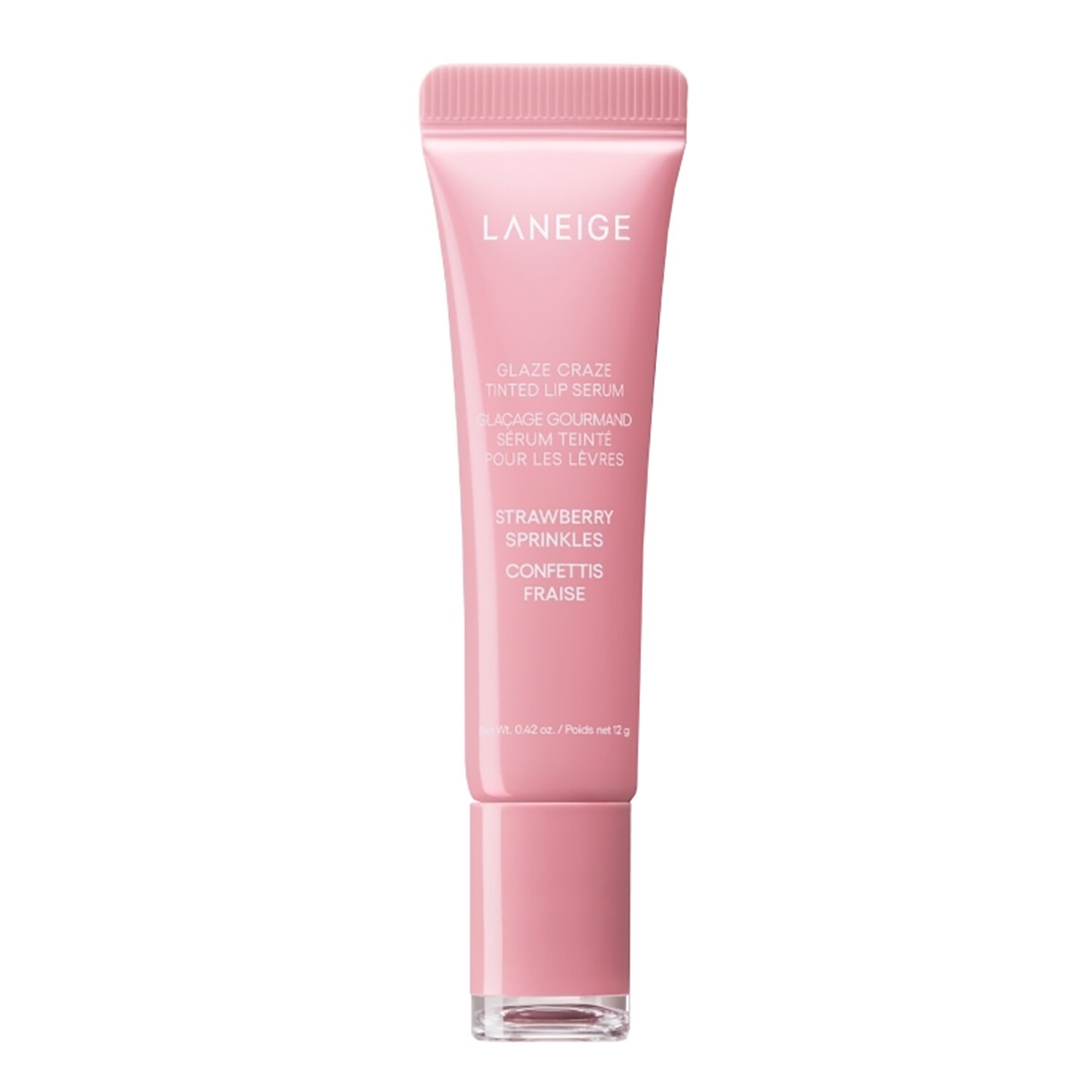 Laneige - glaze Craze Tinted Lip Serum - Serum Koloryzujące Do Ust - glaze Craze Lip Strawberry Spinkles 12g - Dla Kobiet