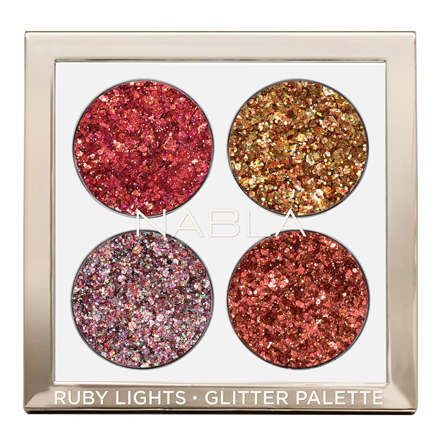Nabla - Ruby Lights glitter Palette- Paleta Cieni Do Powiek - Eyeshadow Palette Ruby Lights glitter - Dla Kobiet