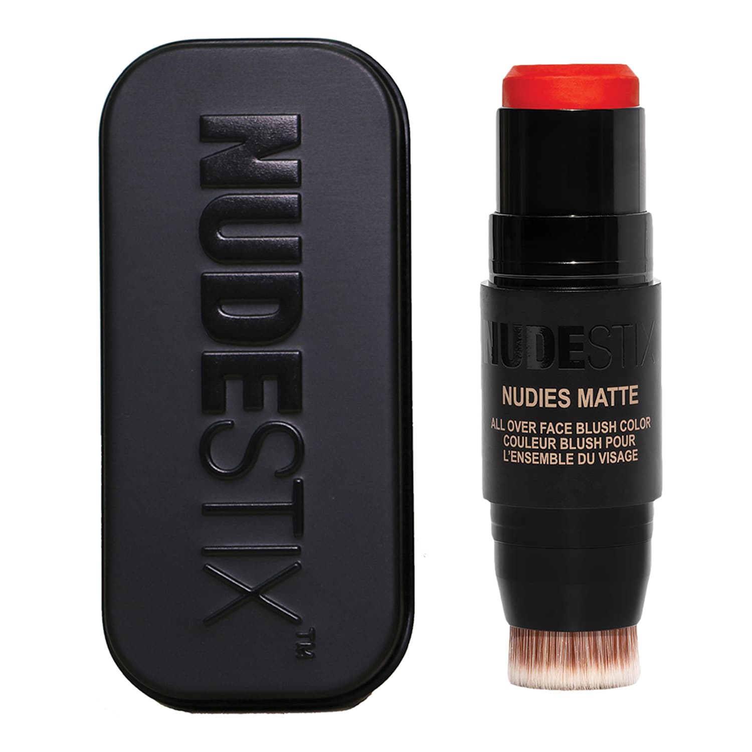 Nudestix - Nudies Matte Blush - Sztyft Do Konturowania Z Podwójną Końcówką - Nudies Matte Blush Color - Hot Fire Red - Dla Kobiet
