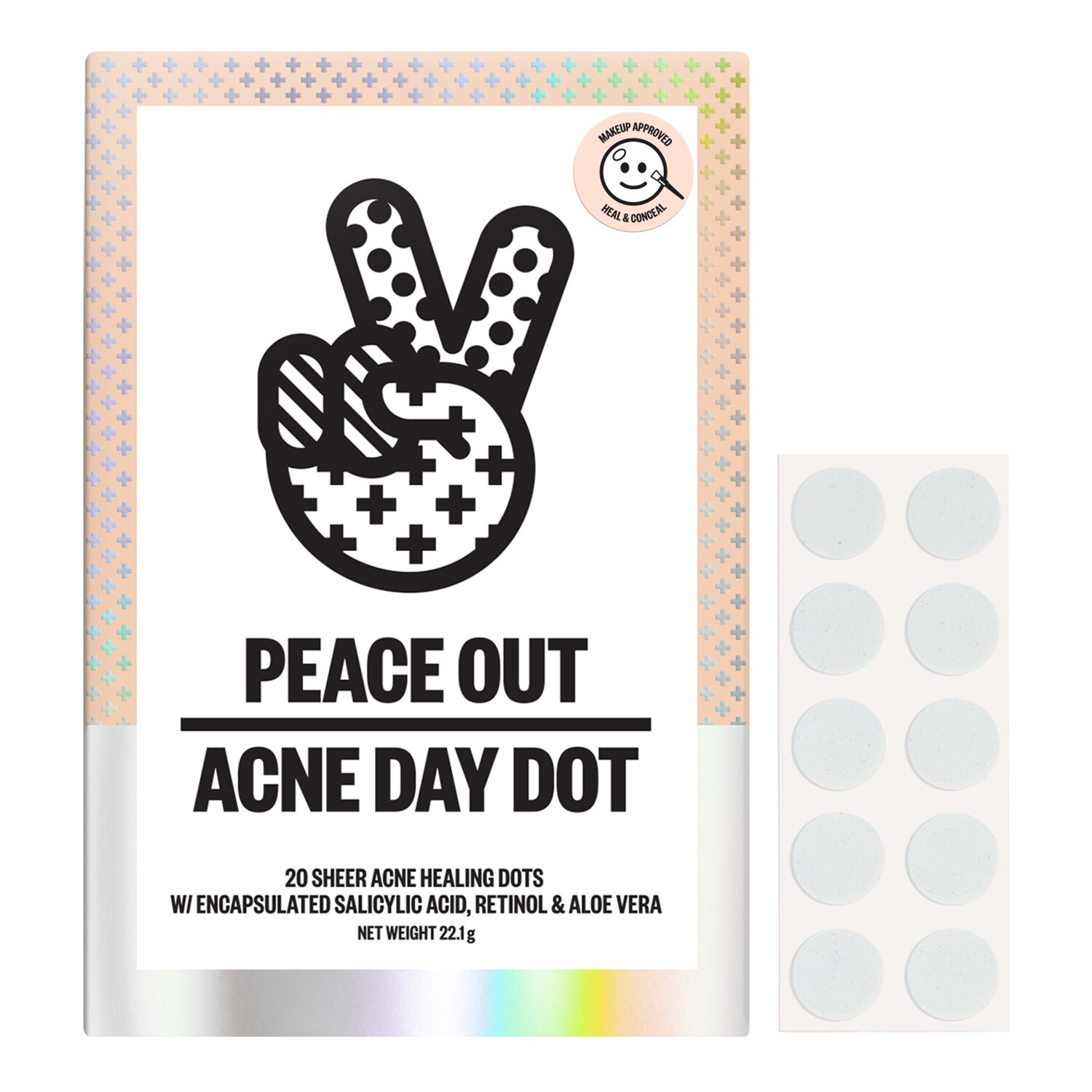 Peace Out Skincare - Acne Day Dot — Plastry Na Niedoskonałości Skóry - 20 Patches - Dla Kobiet