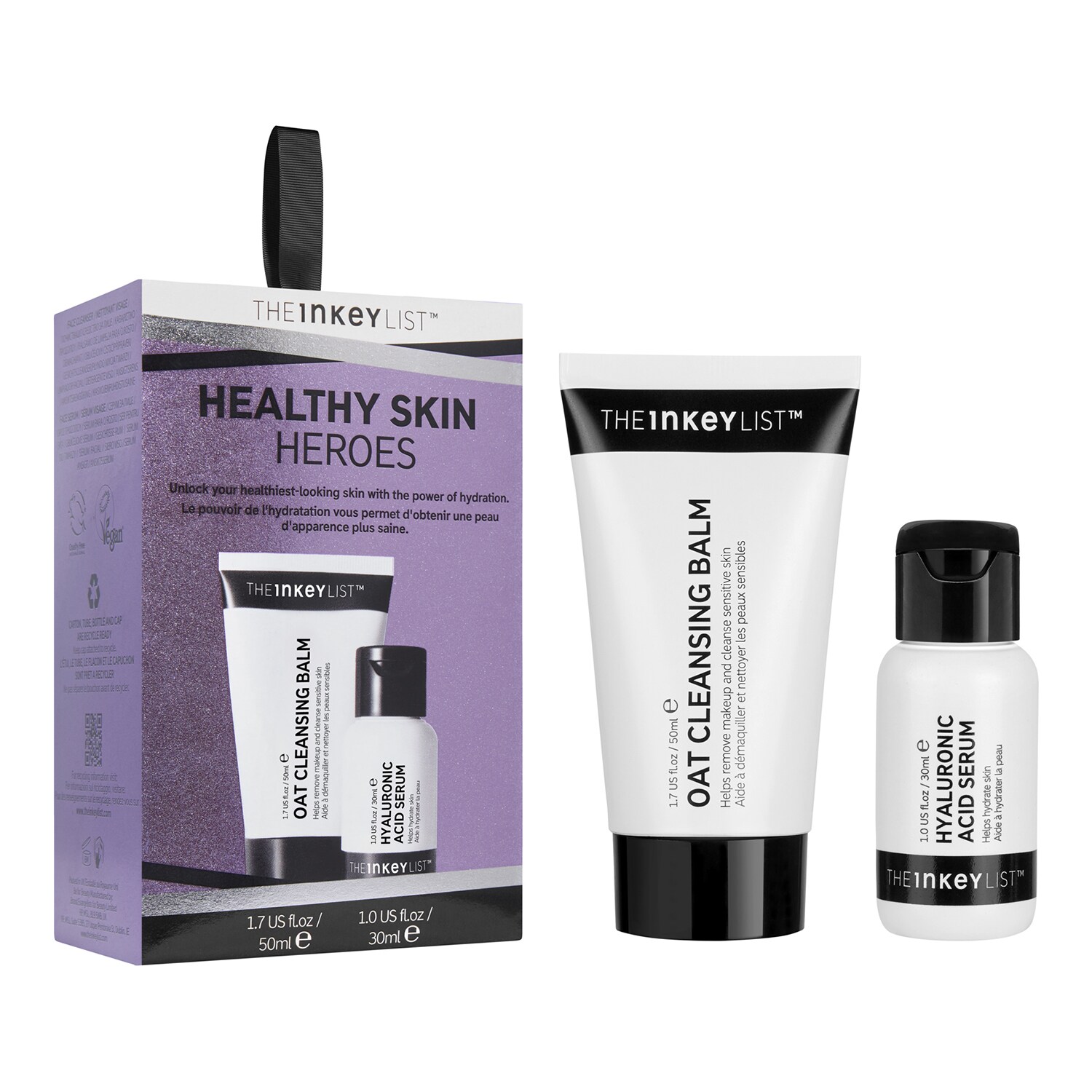 The Inkey List - Healthy Skin Heros - Zestaw Do Oczyszczania I Nawilżania Skóry - Set Hydration Duo Ornament - Dla Kobiet
