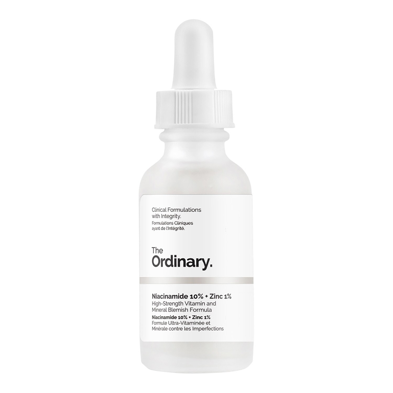 The Ordinary - Niacynamid 10% + Cynk 1% - Serum Przeciwko Niedoskonałościom - Hydrators And Oils Niacinamide Zinc 30ml - Dla Kobiet