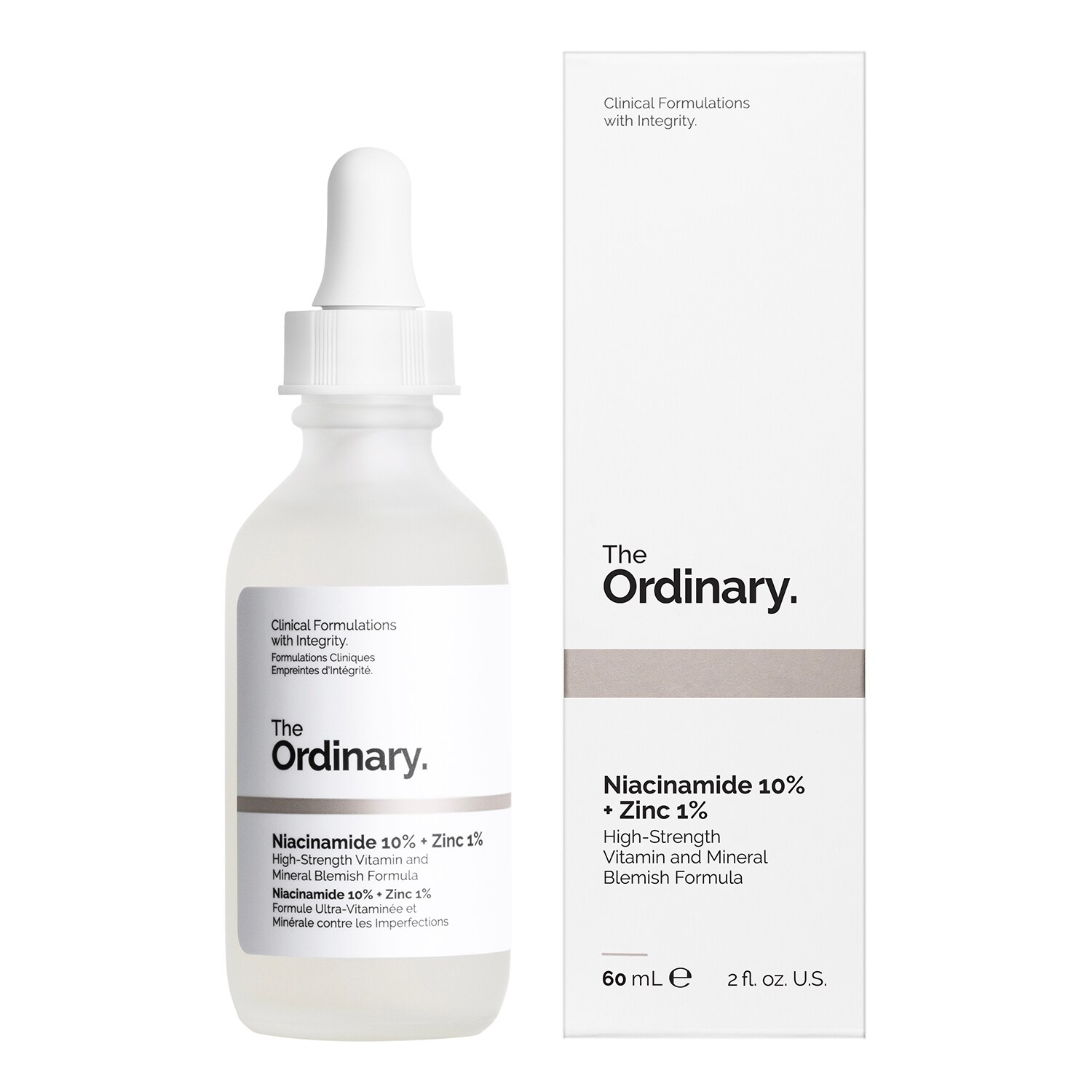The Ordinary - Niacynamid 10% + Cynk 1% - Serum Przeciwko Niedoskonałościom - Niacinamide 10% & Zinc 1% 60ml - Dla Kobiet