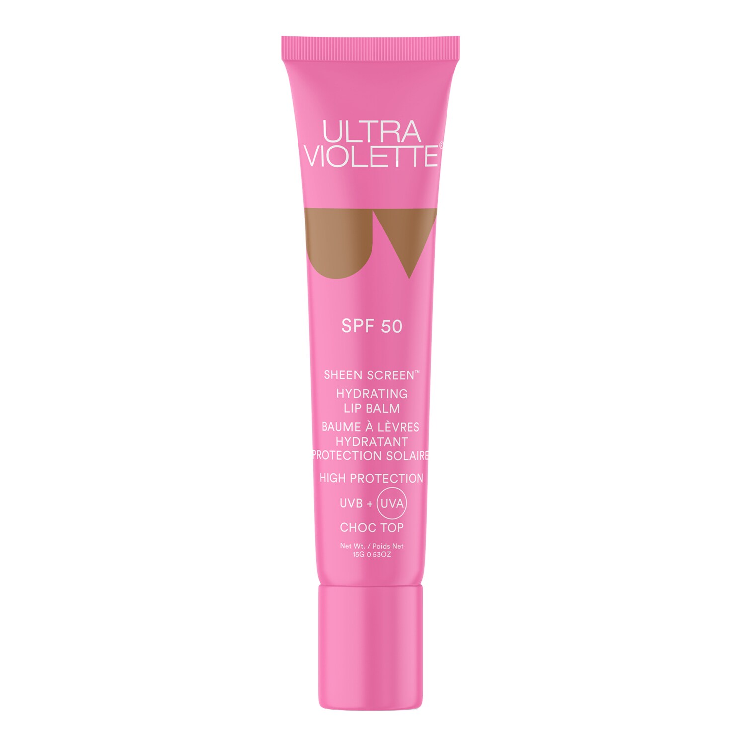 Ultra Violette - Sheen Screen Spf 50 Smoothie - Nawilżający Przeciwsłoneczny Balsam Do Ust - Choc Top  15 g - Dla Kobiet