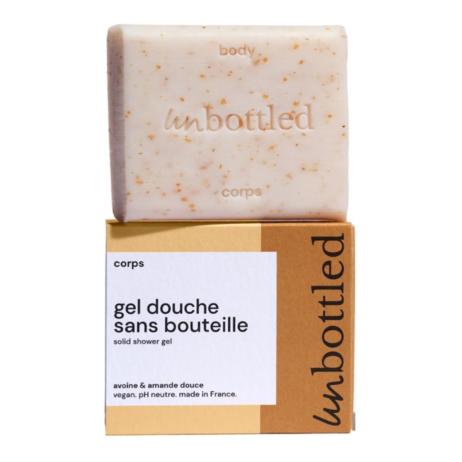 Unbottled - gel Douche Sans Bouteille Avoine & Amande Douce – Kostka Myjąca Do Ciała - Shower Bar- Oats & Sweet Almond 132g - Dla Kobiet