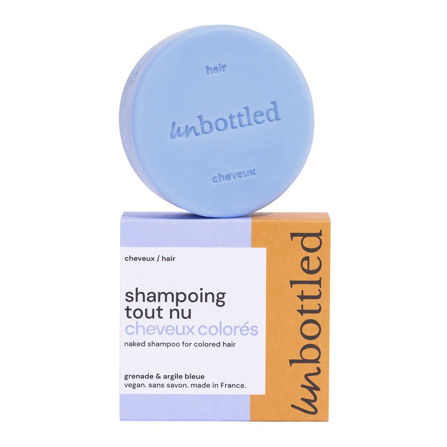 Unbottled - Szampon Tout Nu Do Włosów Farbowanych – Szampon W Kostce - Naked Shampoo Colored Hair 75g - Dla Kobiet