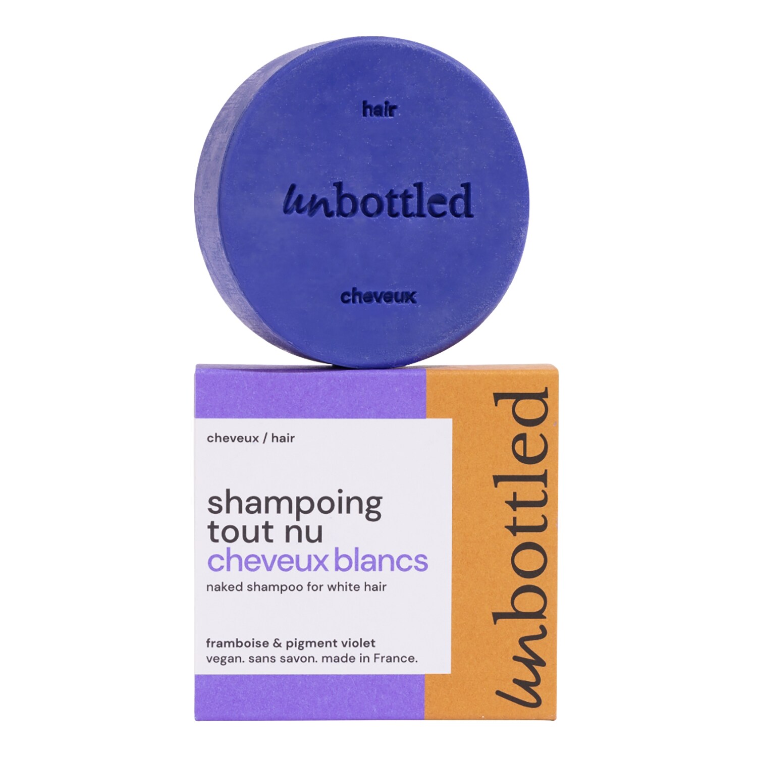 Unbottled - Szampon W Kostce Do Włosów Siwych - Naked Shampoo Shampoing Cheveux Blancs - Dla Kobiet