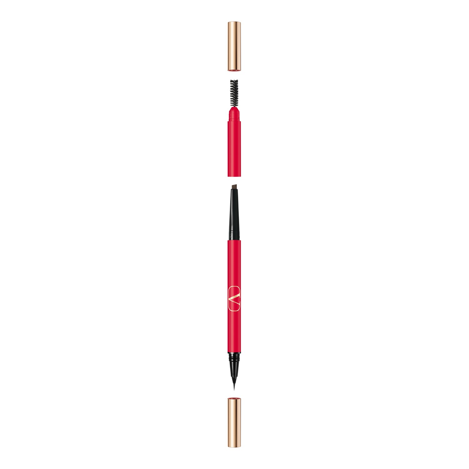 Valentino Make Up - Brow Trio - Pisak Do Brwi Z 3 Końcówkami - Liner, Kredka I Szczoteczka - granite 03 - Dla Kobiet