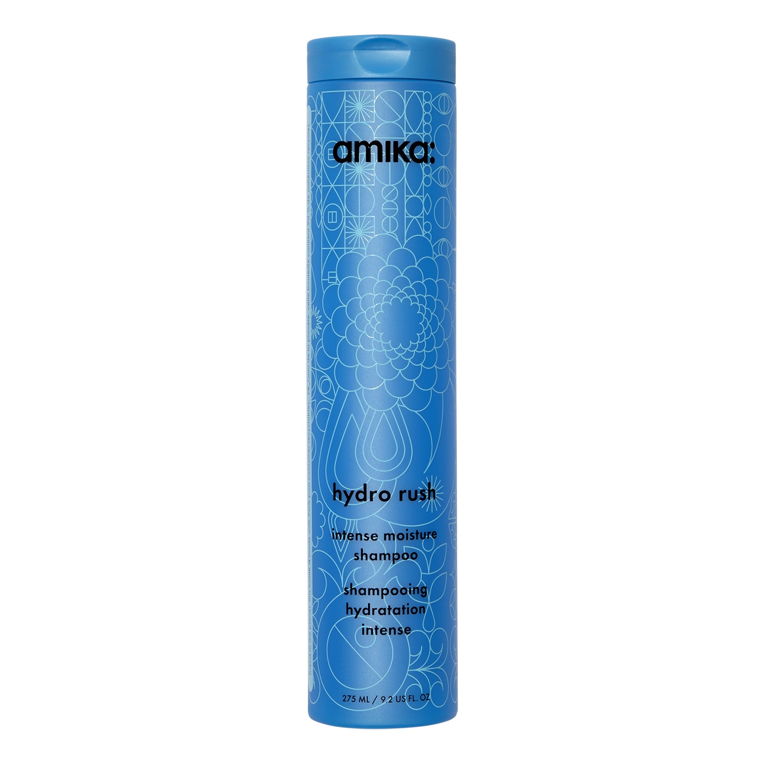 Amika - Hydro Rush - Intensywnie Nawilżający Szampon Z Kwasem Hialuronowym - 275 ml - Dla Kobiet