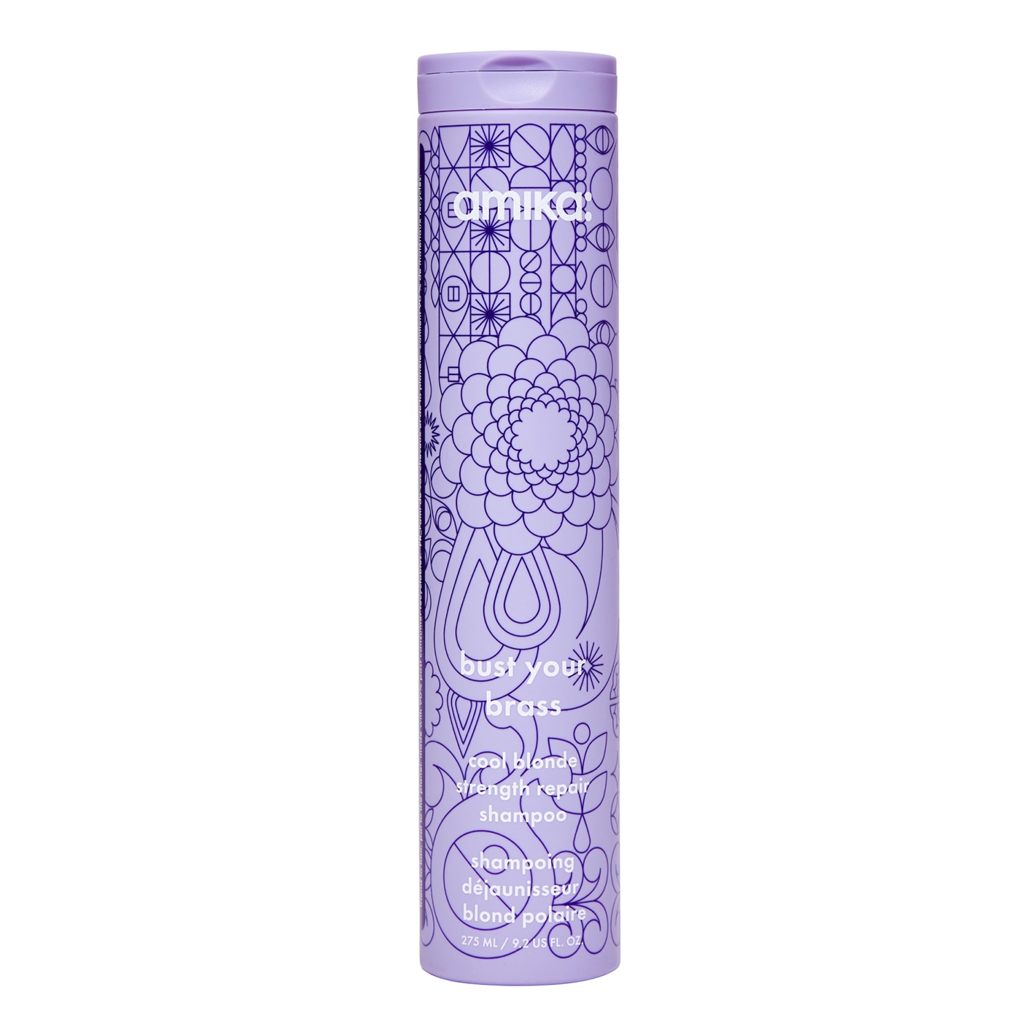 Amika - Bust Your Brass Blond Polaire - Szampon Przeciw Żółceniu - Bust Your Brass Cool Blonde Shamp 275ml - Dla Kobiet