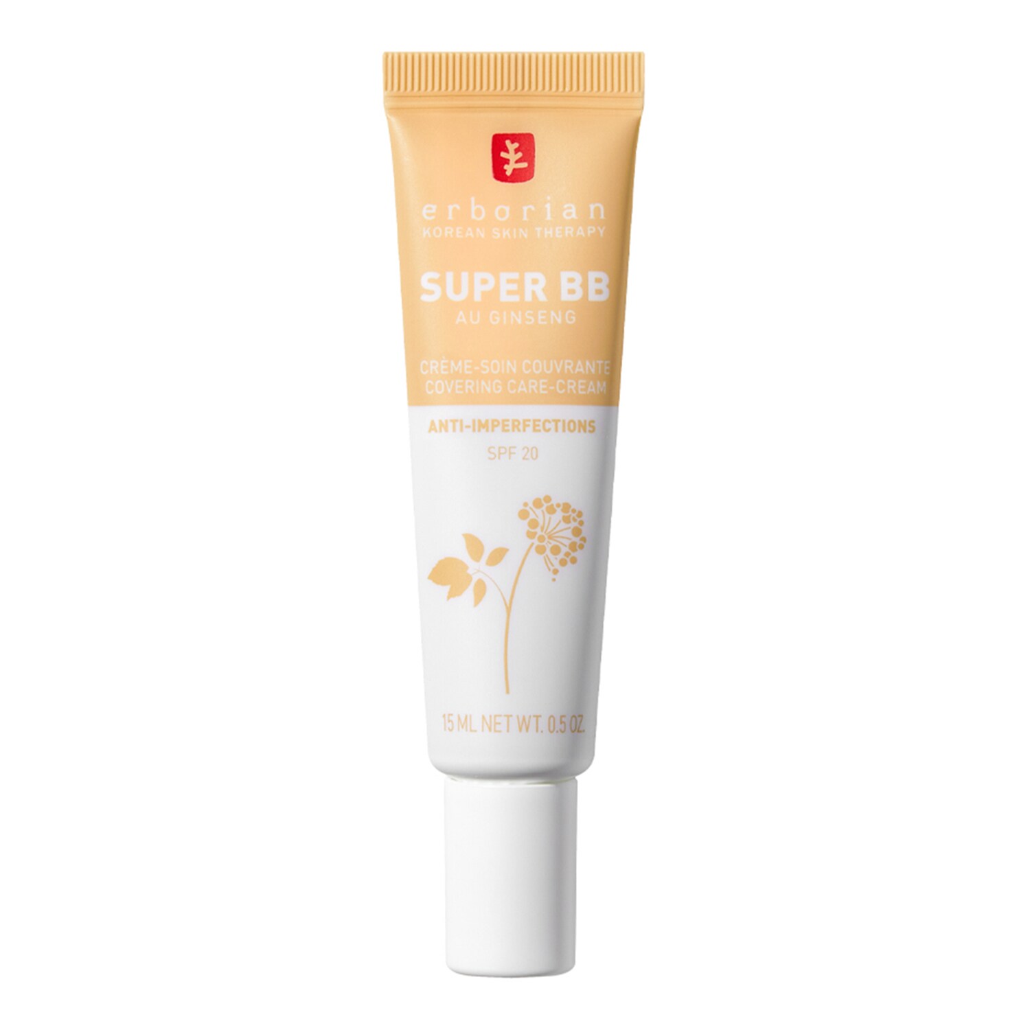 Erborian - Super Bb Au ginseng Clair – Kryjący Krem Korygujący Niedoskonałości - Bb Family Super Bb Nude 15ml - Dla Kobiet