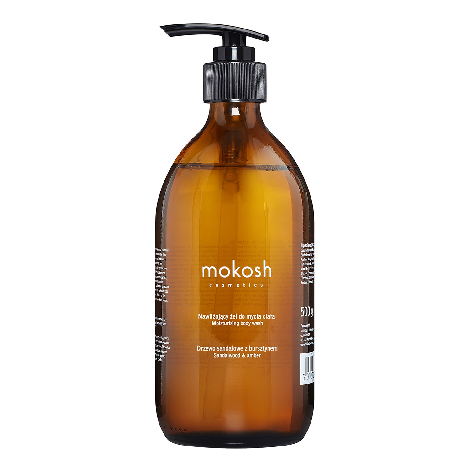 Mokosh - Drzewo Sandałowe Z Bursztynem - Nawilżający Żel Do Mycia Ciała - Sandal Tree & Amber Shower gel 500ml - Dla Kobiet