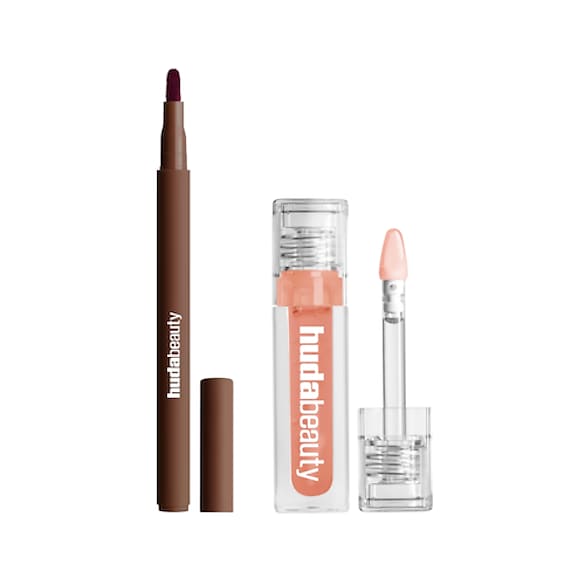 Combo lèvres - Crayon à lèvres 2 en 1 et huile à lèvres, HUDA BEAUTY