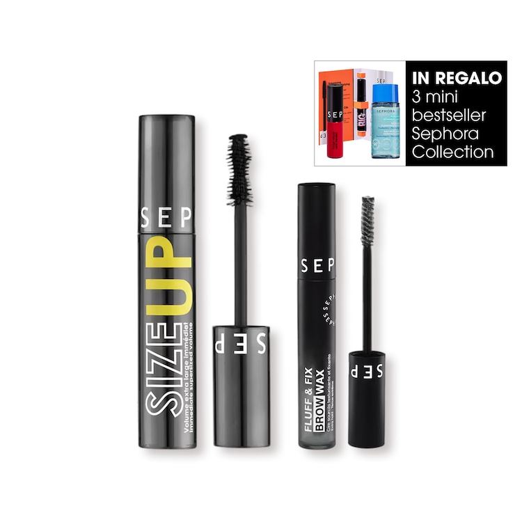 Size Up mascara + Fluff & Fix Brow wax