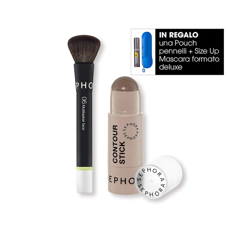 VEGAN BRUSH-24 06 MULTITASKER FACE + STICK CONTOUR-24 A