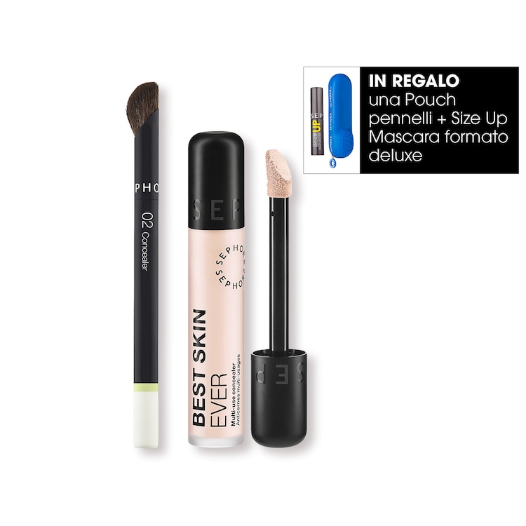 VEGAN BRUSH-24 02 CONCEALER + BEST SKIN EVER CORRETTORE