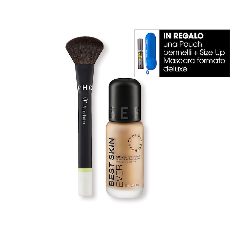 VEGAN BRUSH-24 01 FOUNDATION + BEST SKIN EVER FONDOTINTA