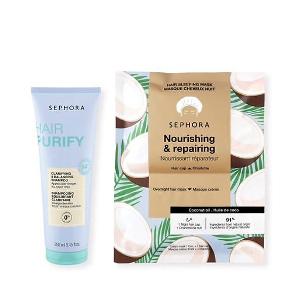 Shampoo Purificante + Maschera Capelli Notte, SEPHORA COLLECTION