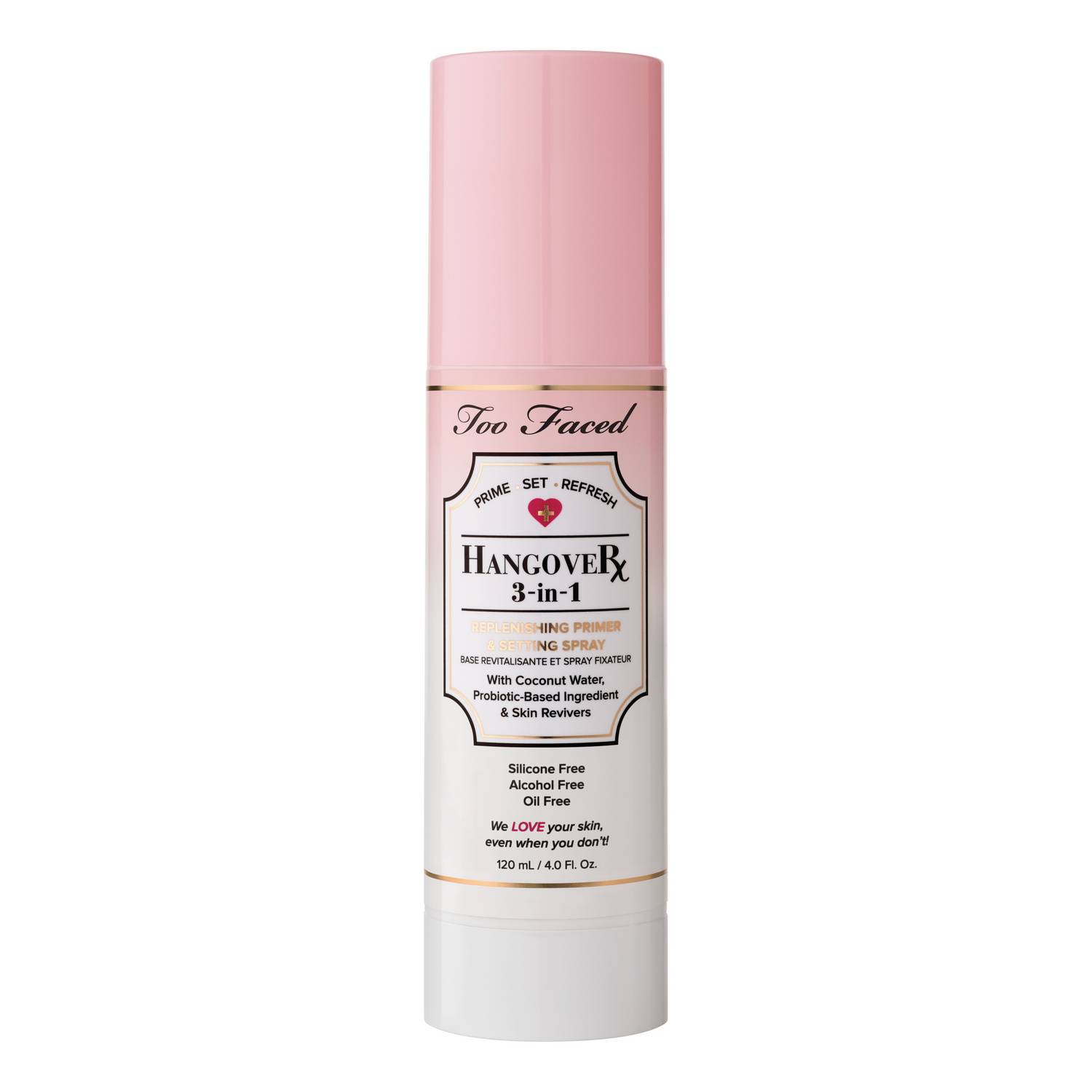 E-shop TOO FACED - Hangover 3-in-1 Setting Spray - Osvěžující báze & fixační sprej