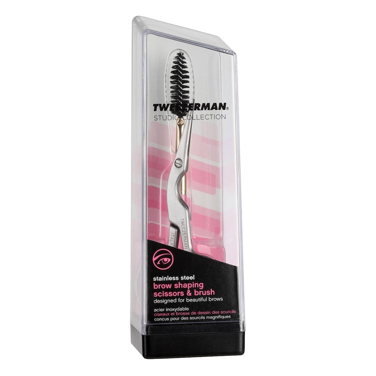 Brow Shaping Scissors & Brush - Augenbrauenschere & Augenbrauenbürste