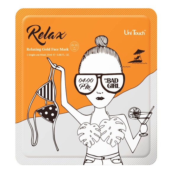 Relaxing Gold Face Mask -  Maska do twarzy w płachcie, UNITOUCH