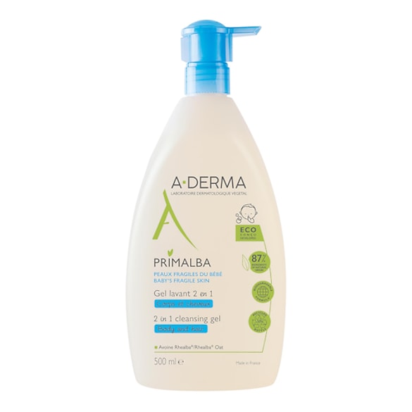 Primalba - Gel lavant 2 en 1 bébé corps et cheveux, A-DERMA