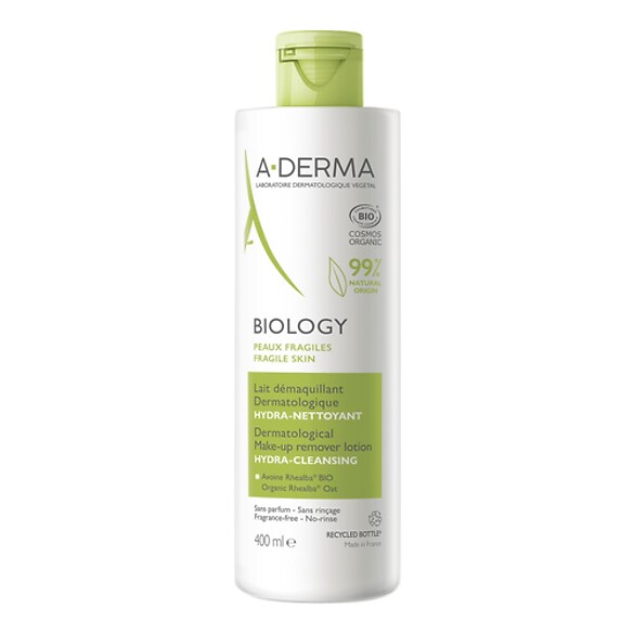 Biology - Lait Démaquillant Dermatologique Hydra-Nettoyant, A-DERMA