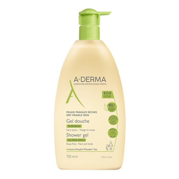 Les Indispensables  - Gel Douche Surgras, A-DERMA