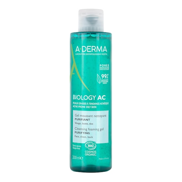 Biology Ac - Gel moussant nettoyant purifiant, A-DERMA
