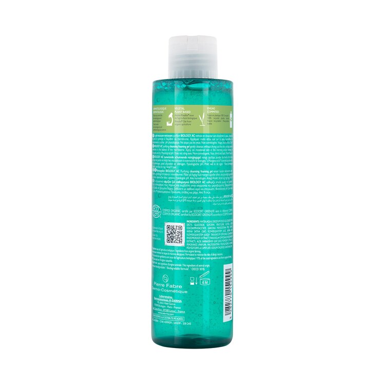 Biology Ac - Gel moussant nettoyant purifiant