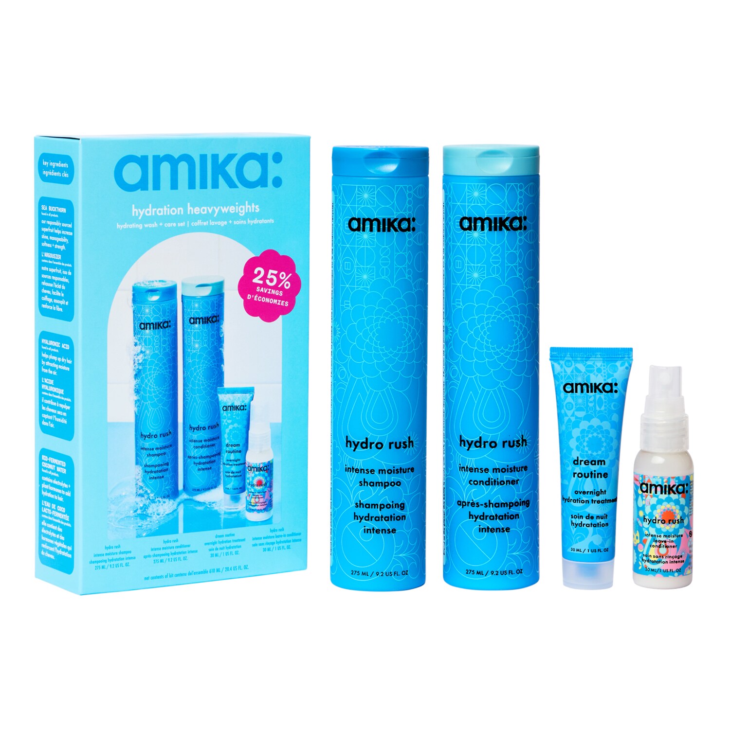 AMIKA - Hydration Heavyweights – Sada přípravků pro čištění a hydrataci