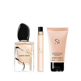 SI Eau de Parfum- Cofanetto fragranza, fragranza travel size e body lotion 