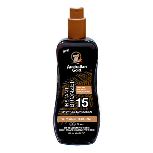 Instant Bronzer SPF 15 Spray Gel Sunscreen, Australian Gold