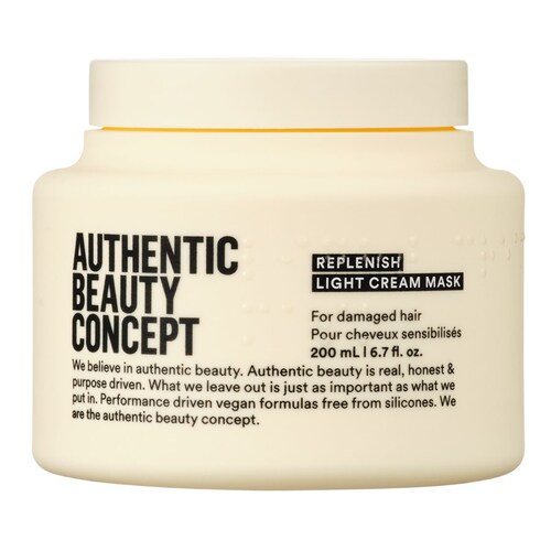 Authentic Beauty Concept - Replenish Light Cream Pielęgnacja Twarzy - Lekka Pielęgnacja Twarzya Do Włosów Cienkich I Zniszczonych - 200Ml - Dla Kobiet