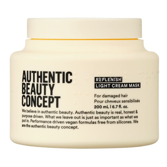 Authentic Beauty Concept - Replenish Light Cream Mask - Maschera Leggera Per Capelli Sottili E Danneggiati - 200ml - Donna