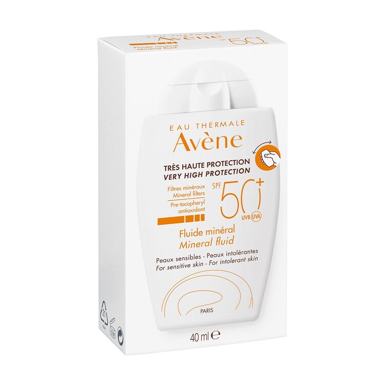 Fluide minéral SPF 50+ - Soin solaire visage Très haute protection