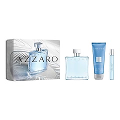 Chrome - Coffret Eau de Toilette, Shampooing Cheveux & Corps et Format Voyage, AZZARO