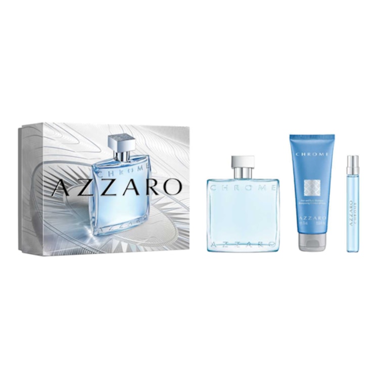 Chrome - Coffret Eau de Toilette, Shampooing Cheveux & Corps et Format Voyage