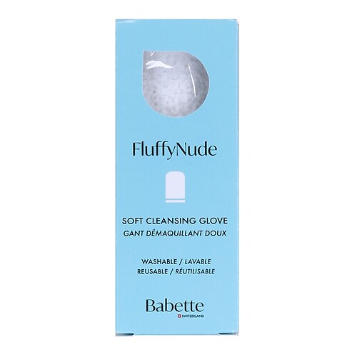 BABETTE - Fluffy Nude - Jemná rukavice pro čištění, odstraňování make-upu a peeling