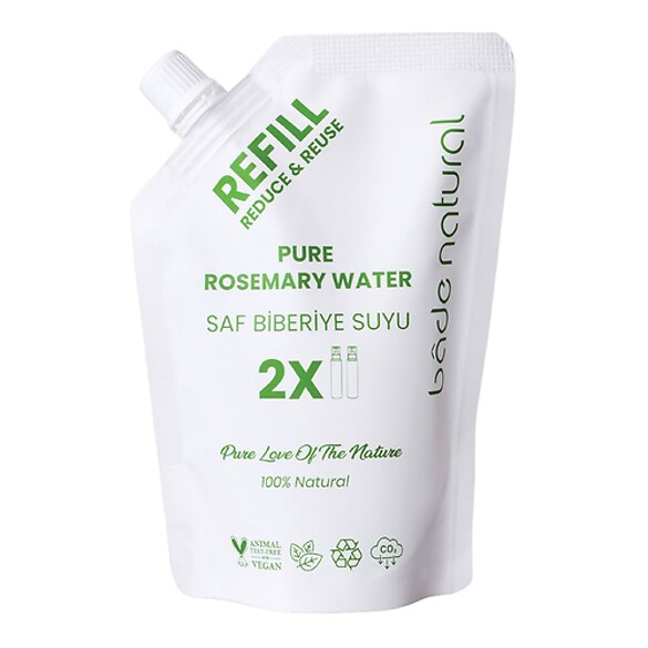 Refill Biberiye Suyu- Dökülme Karşııtı Saç Toniği %100 Doğal ve Saf , BADE NATURAL